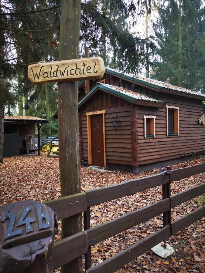 נוירופין Holzhaus Waldwichtel Am Wald Und See מראה חיצוני תמונה